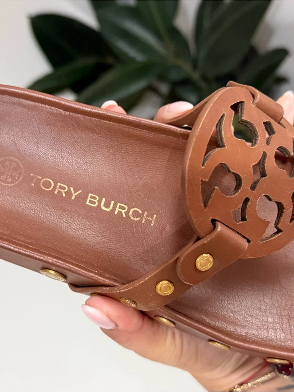 TORY BURCH Miller Cloud Coin Sandals SIZE 7